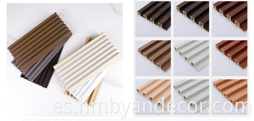 Waterproof FireproofWpc Wall Panel WPC Louvers Board Wall Panel Fluted Wall Panel